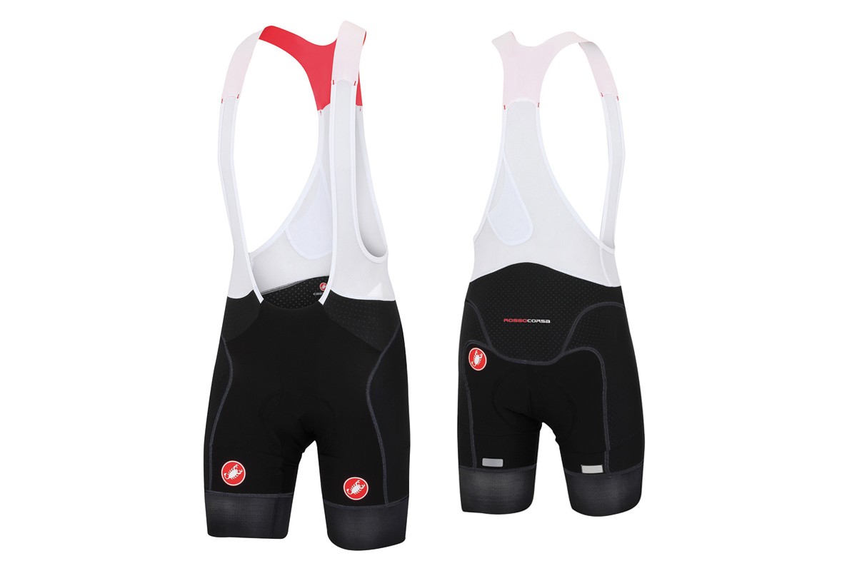 castelli rosso corsa bib shorts